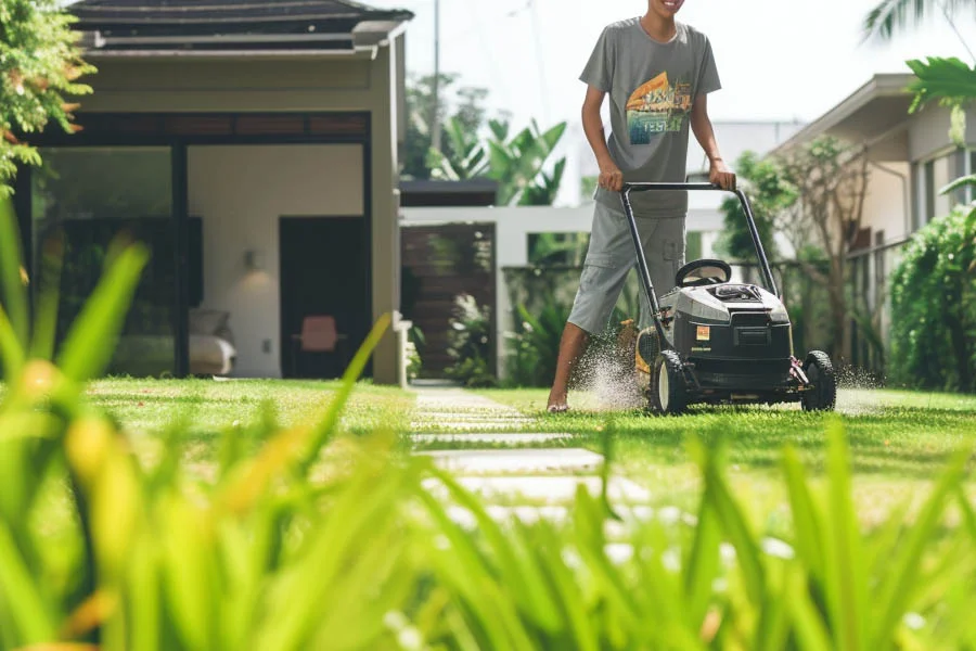 small battery operated lawn mower