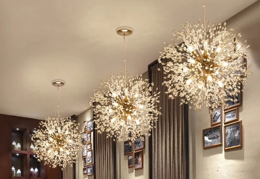 flush crystal chandelier