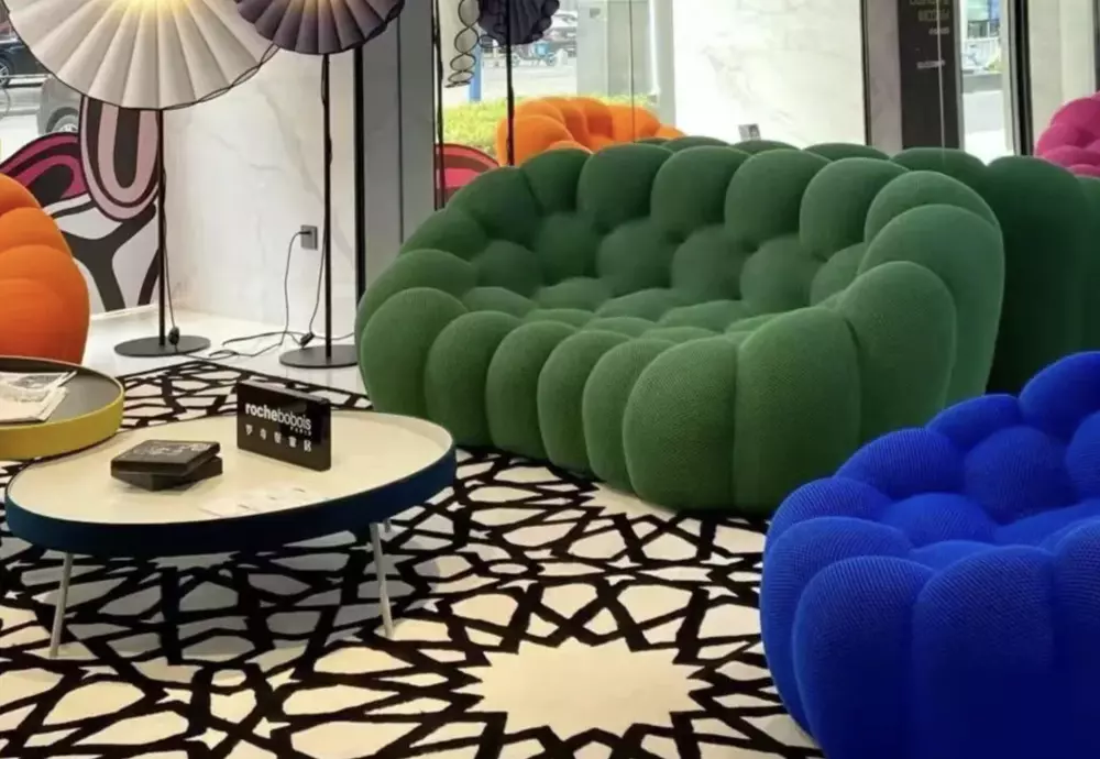 bubble blue sofa